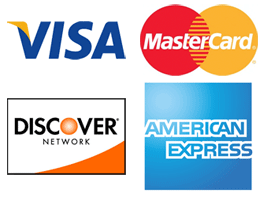 Accepted credit cards